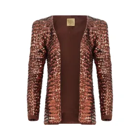 1970s Biba Copper Sequinned Jacket