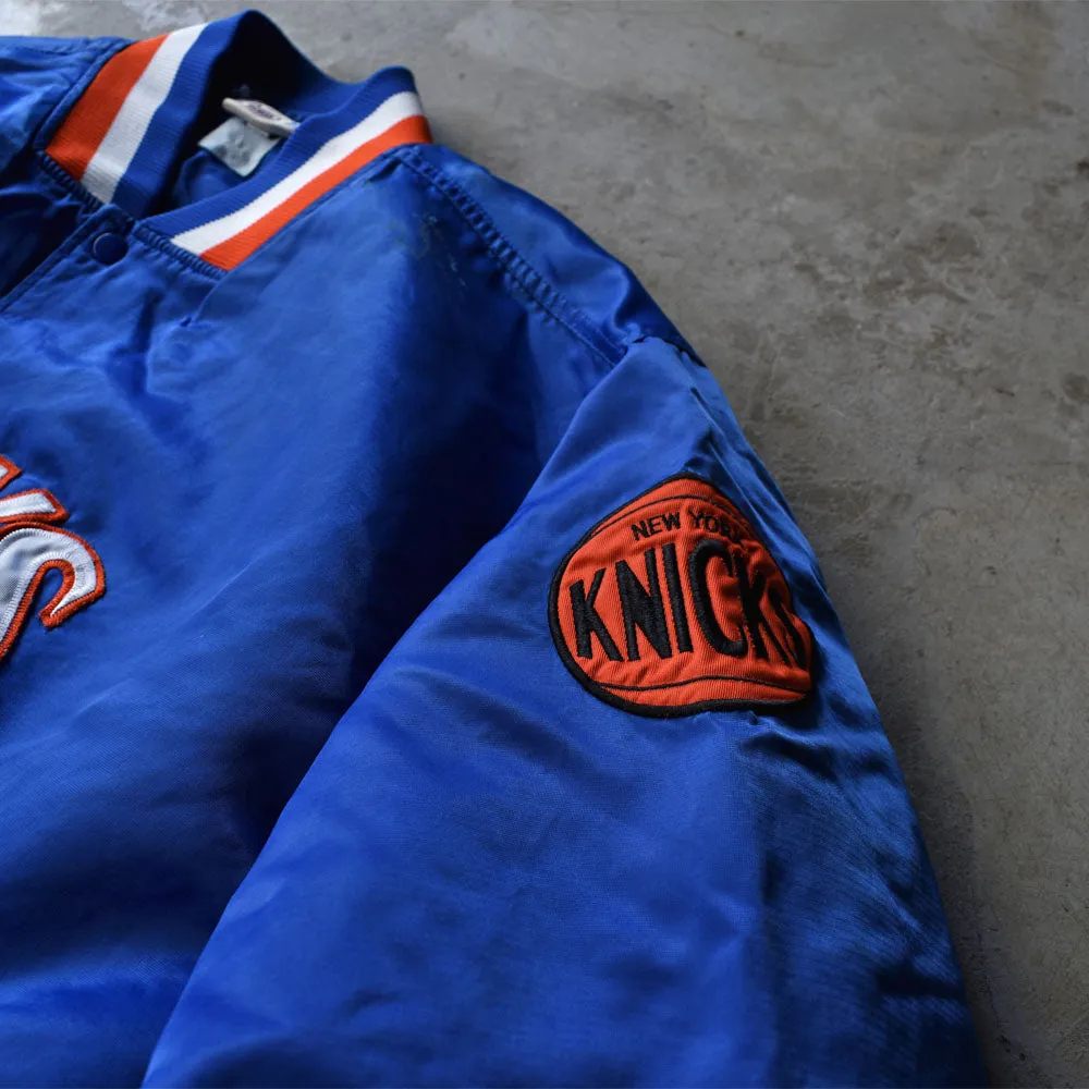 90’s　HARDWOOD CLASSICS "NBA New York Knicks" スタジャン アワードジャケット　230123