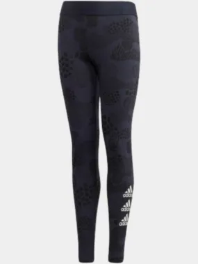 Adidas Must Haves Graphic Kids-Girls Training Tight Black