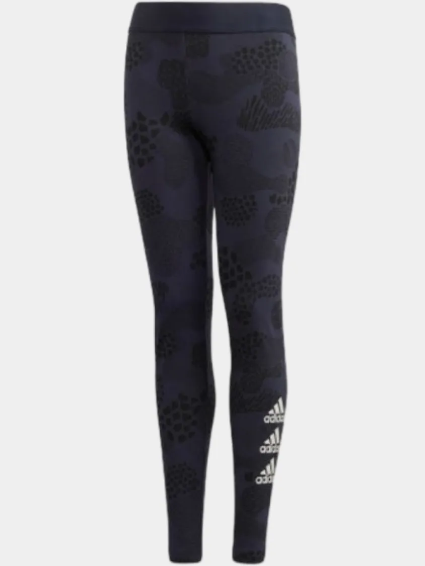 Adidas Must Haves Graphic Kids-Girls Training Tight Black