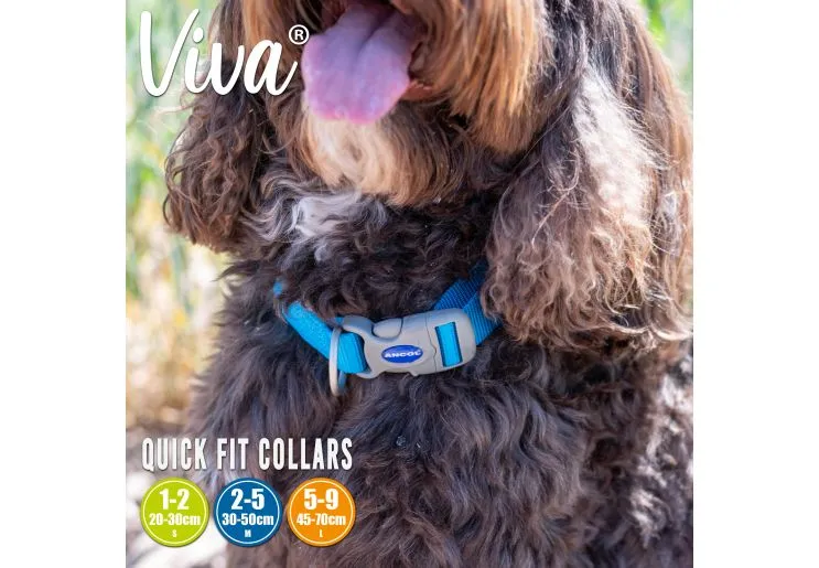 Ancol - Viva Nylon Adjustable Collar - Lime - Large (45-70cm)