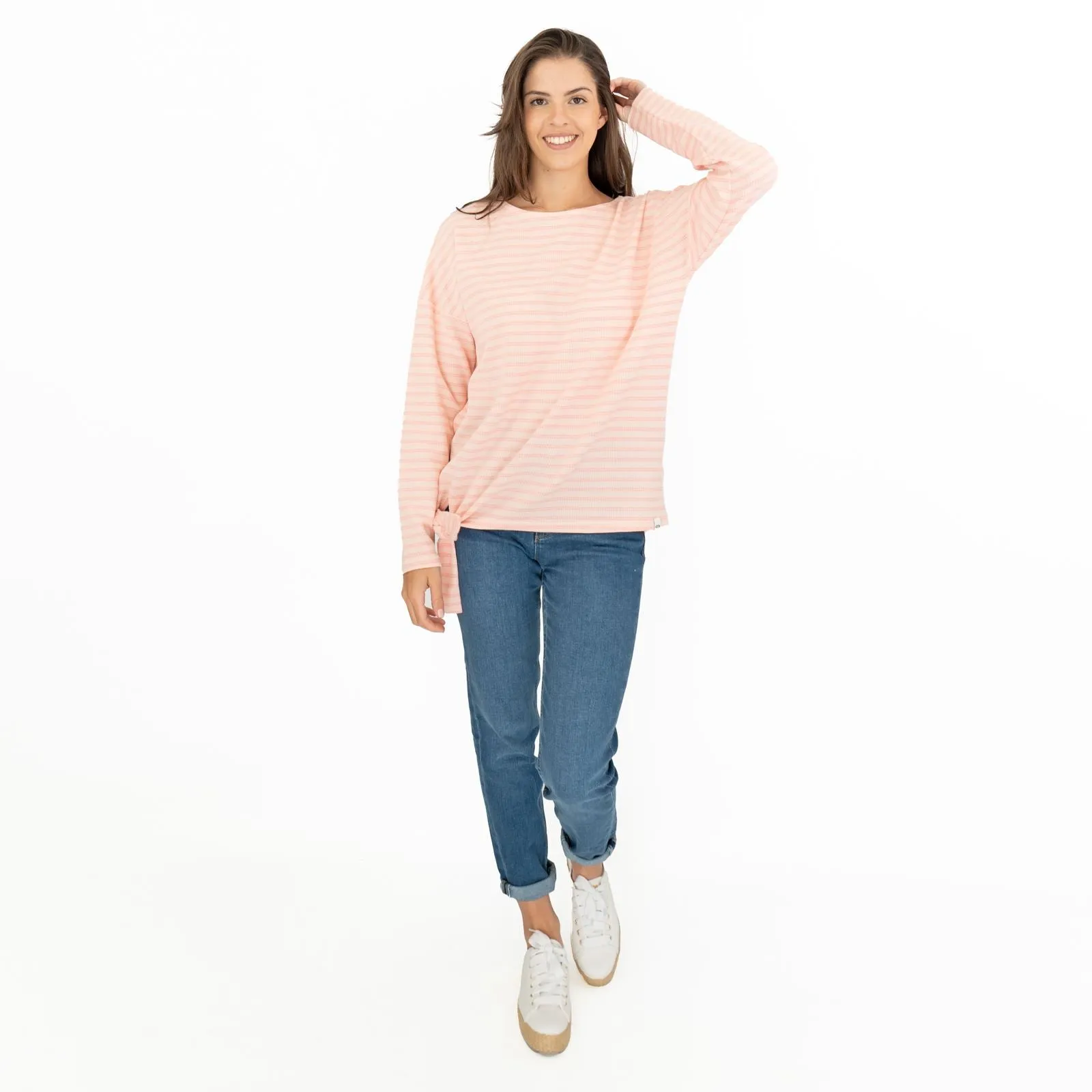 Animal Pink Long Sleeve Stripe Tops