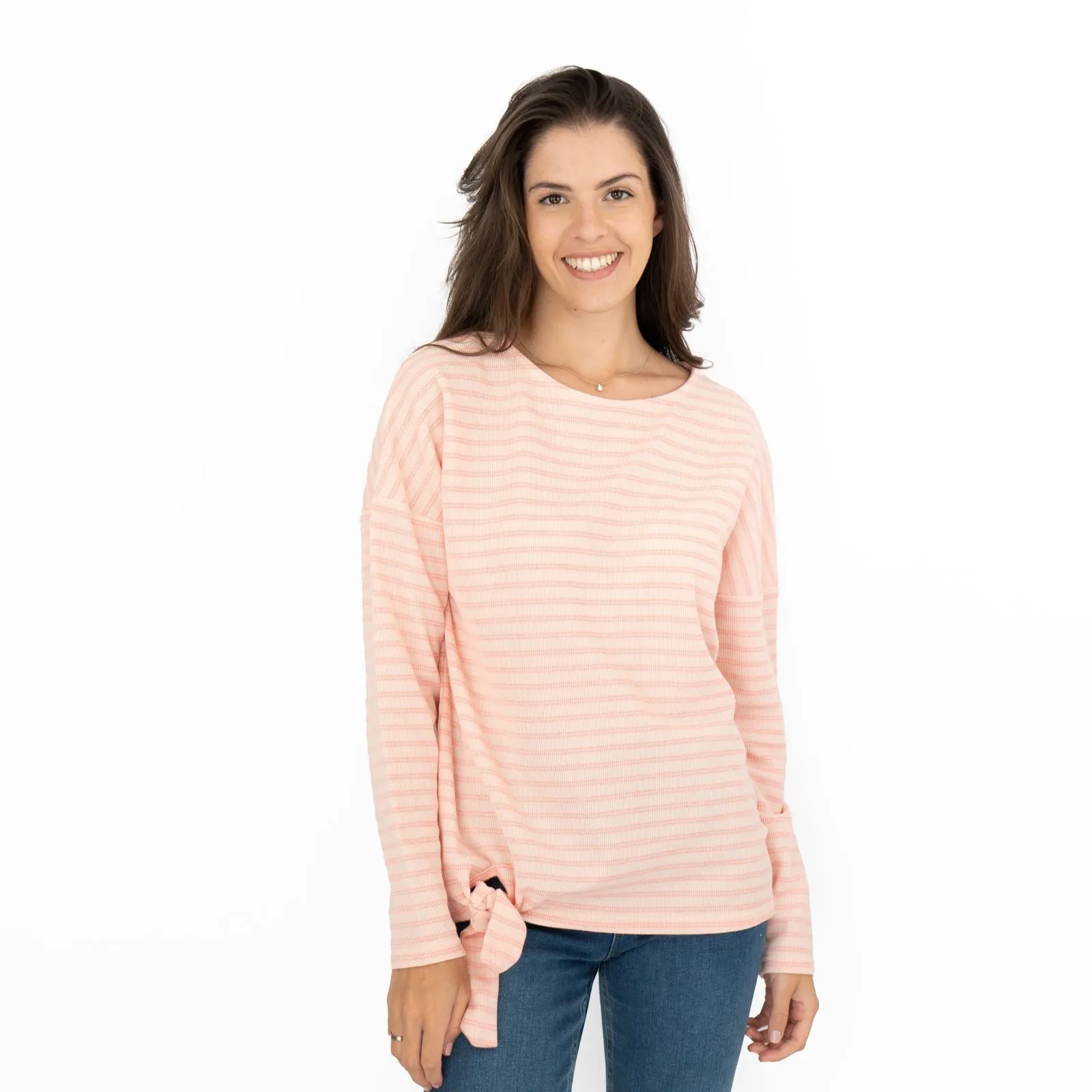 Animal Pink Long Sleeve Stripe Tops