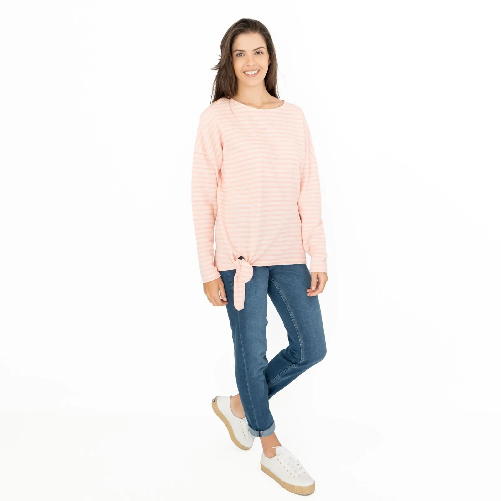 Animal Pink Long Sleeve Stripe Tops