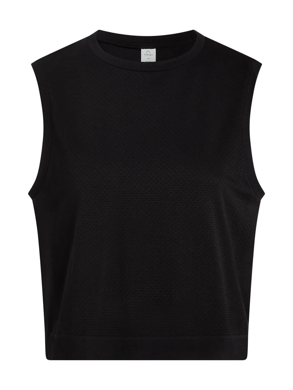 Black Seamless Page Cropped Tank Top