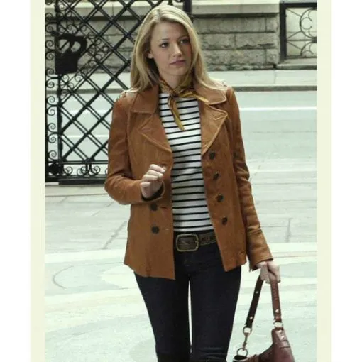 Blake Lively Brown Jacket