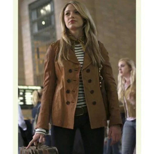 Blake Lively Brown Jacket