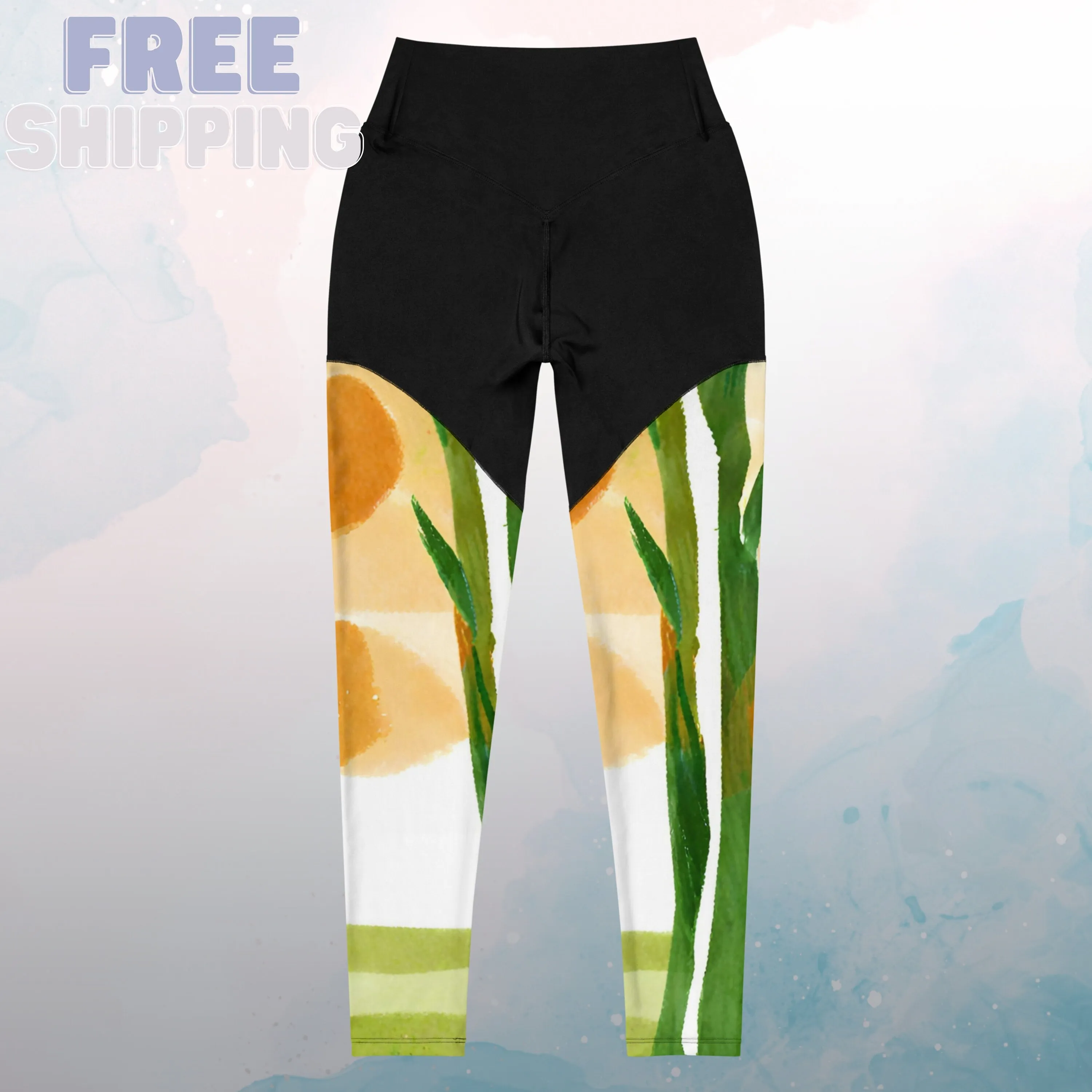 Bold Fall Forest Print Womens Sports Leggings for the Lifting or Running Fanatic