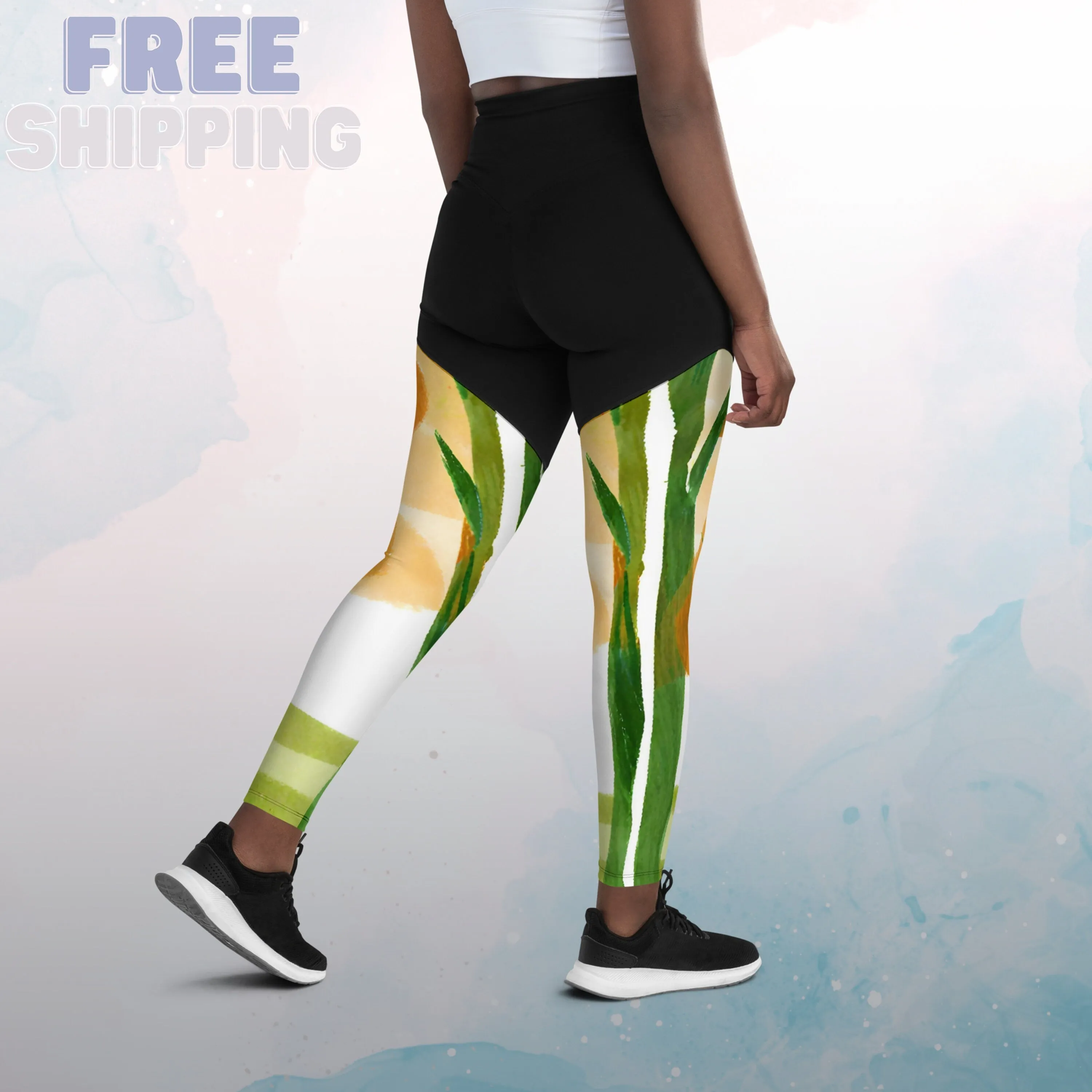 Bold Fall Forest Print Womens Sports Leggings for the Lifting or Running Fanatic