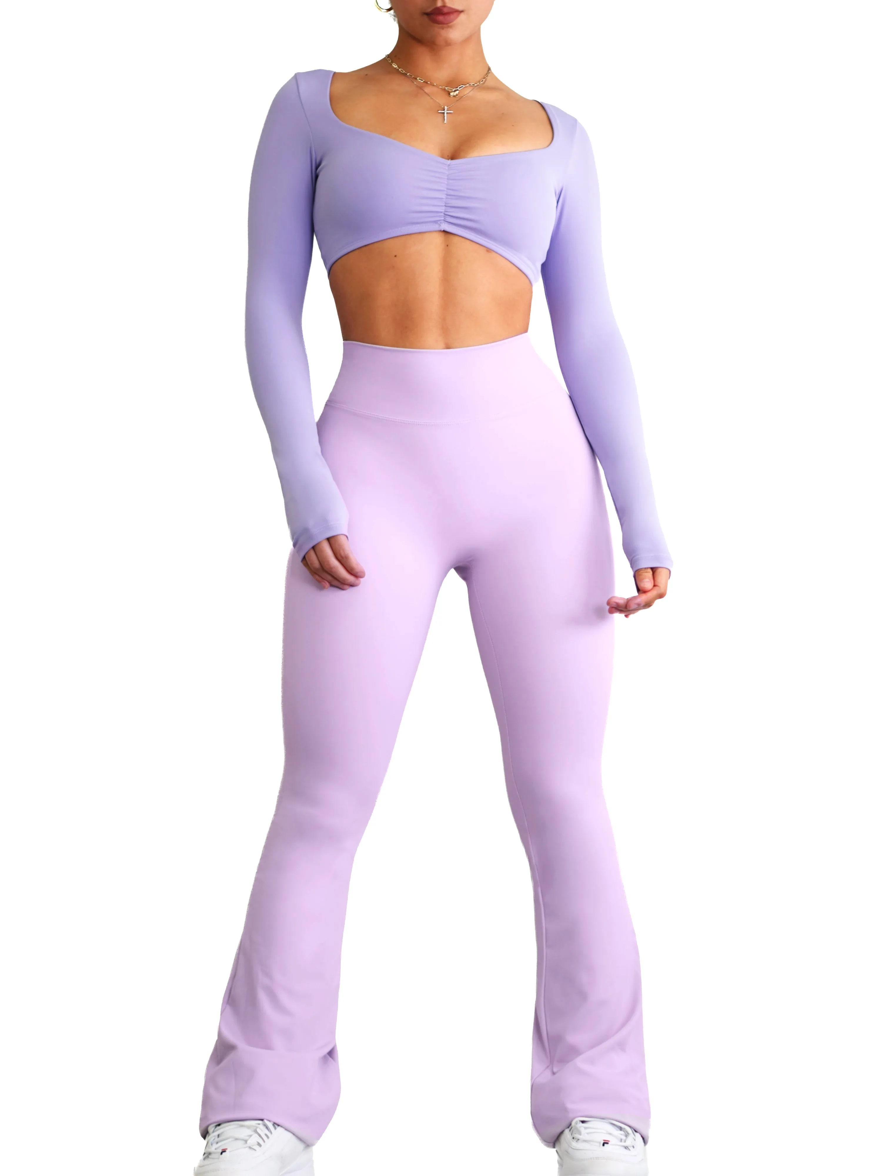 Bootcut Flare Seamless Leggings (Lilac Dream)