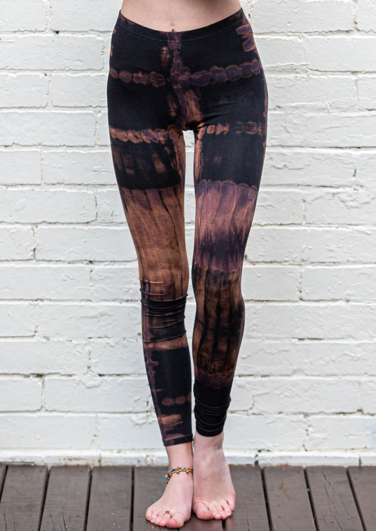 Burnt Umber Ombre Tie Dye Leggings