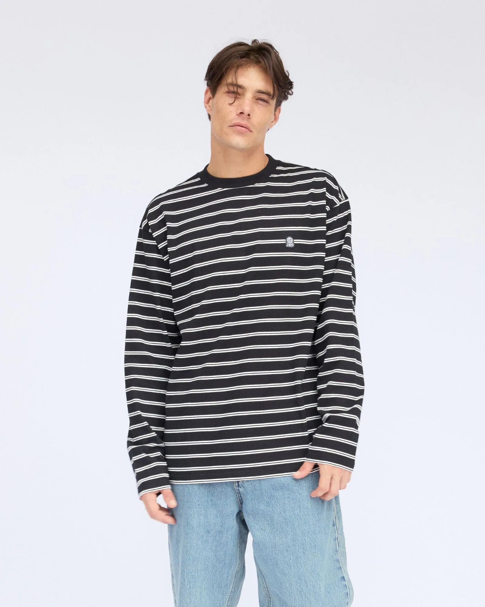 Caiden Long Sleeve  - Double Stripe BL