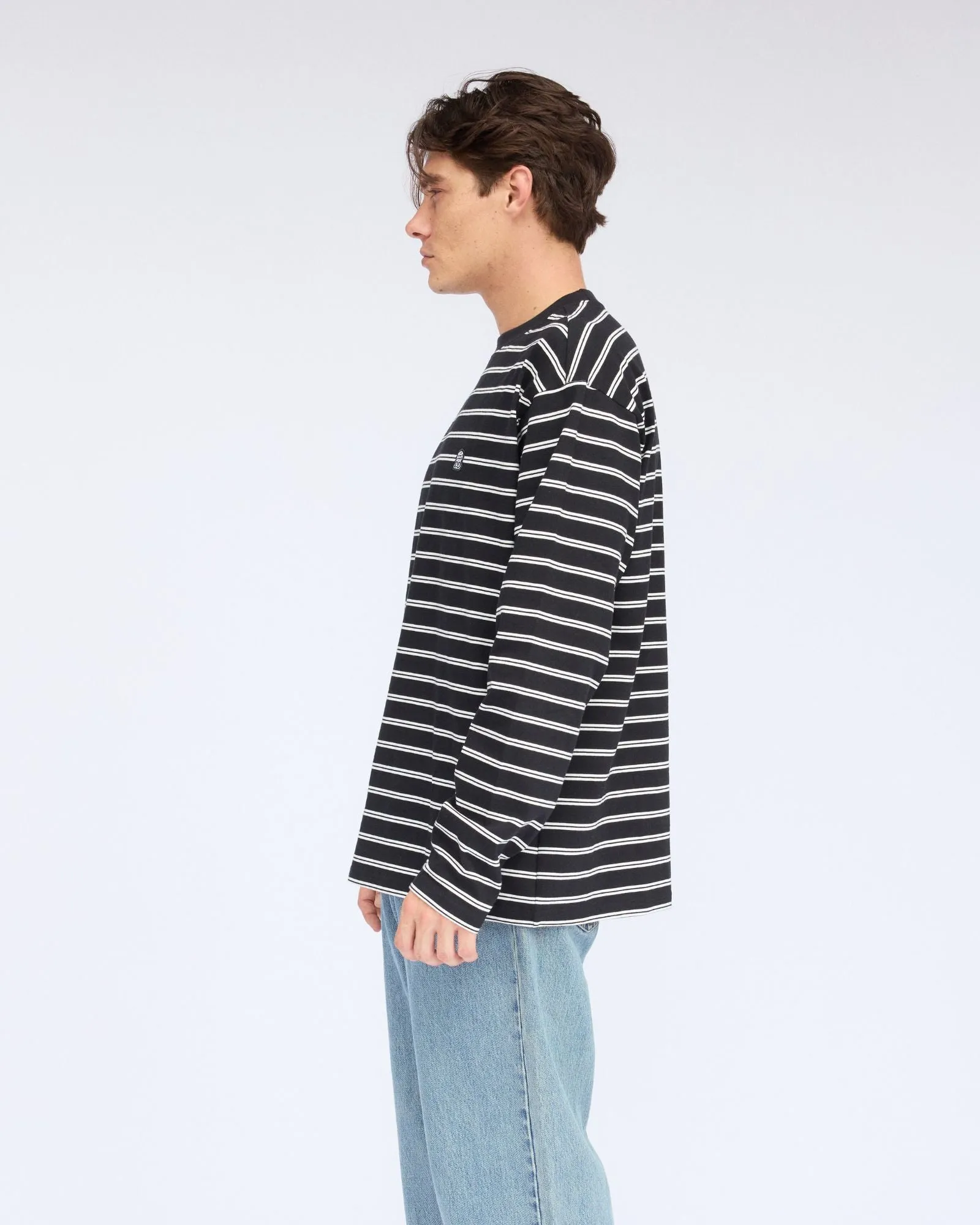 Caiden Long Sleeve  - Double Stripe BL