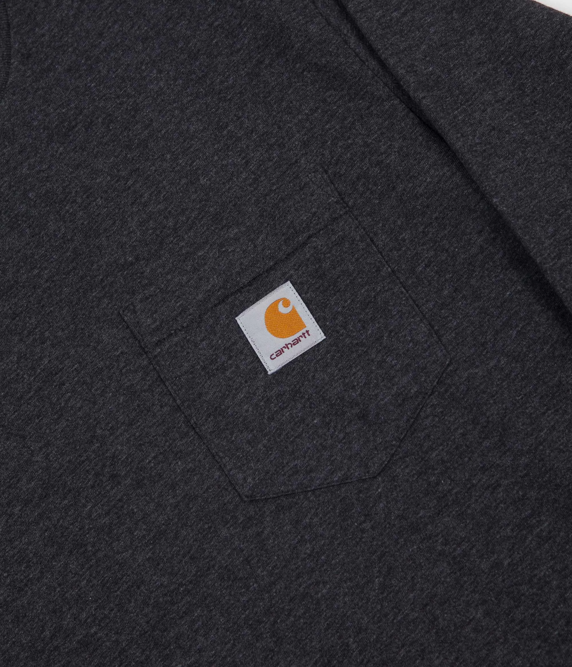 Carhartt Long Sleeve Pocket T-Shirt - Black Heather