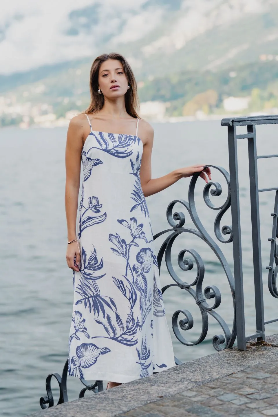 Citizen Navy Silhouette Strappy Maxi Dress