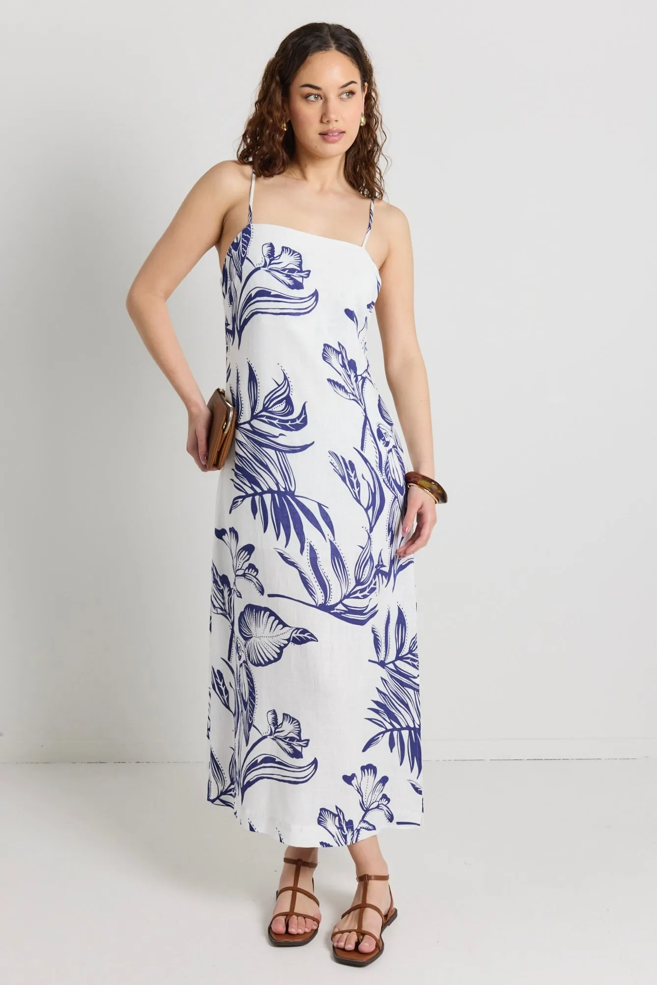 Citizen Navy Silhouette Strappy Maxi Dress