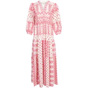 Clary Maxi Dress Embrodery - Pink