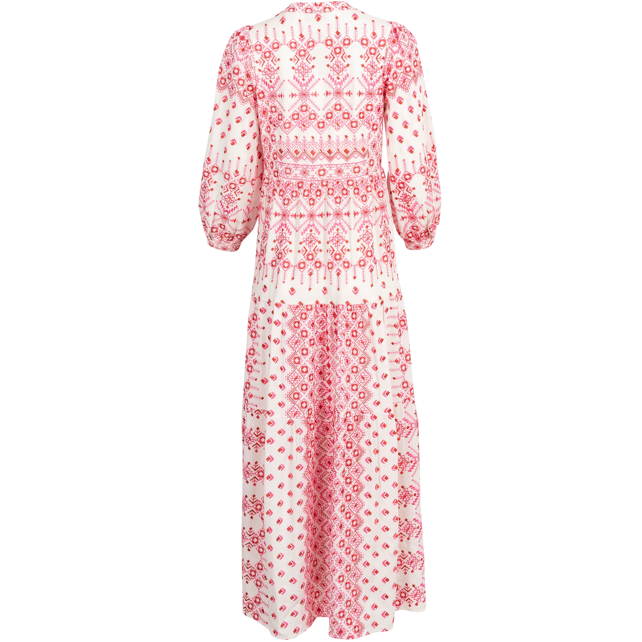 Clary Maxi Dress Embrodery - Pink