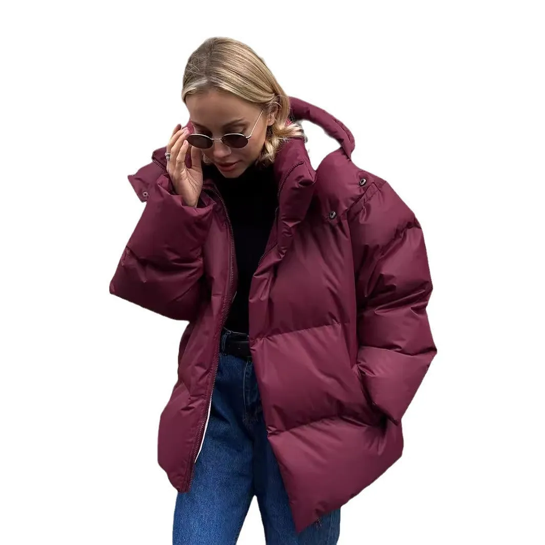 Cotton Padded Jacket Female Loose Cotton Coat Baggy Coat