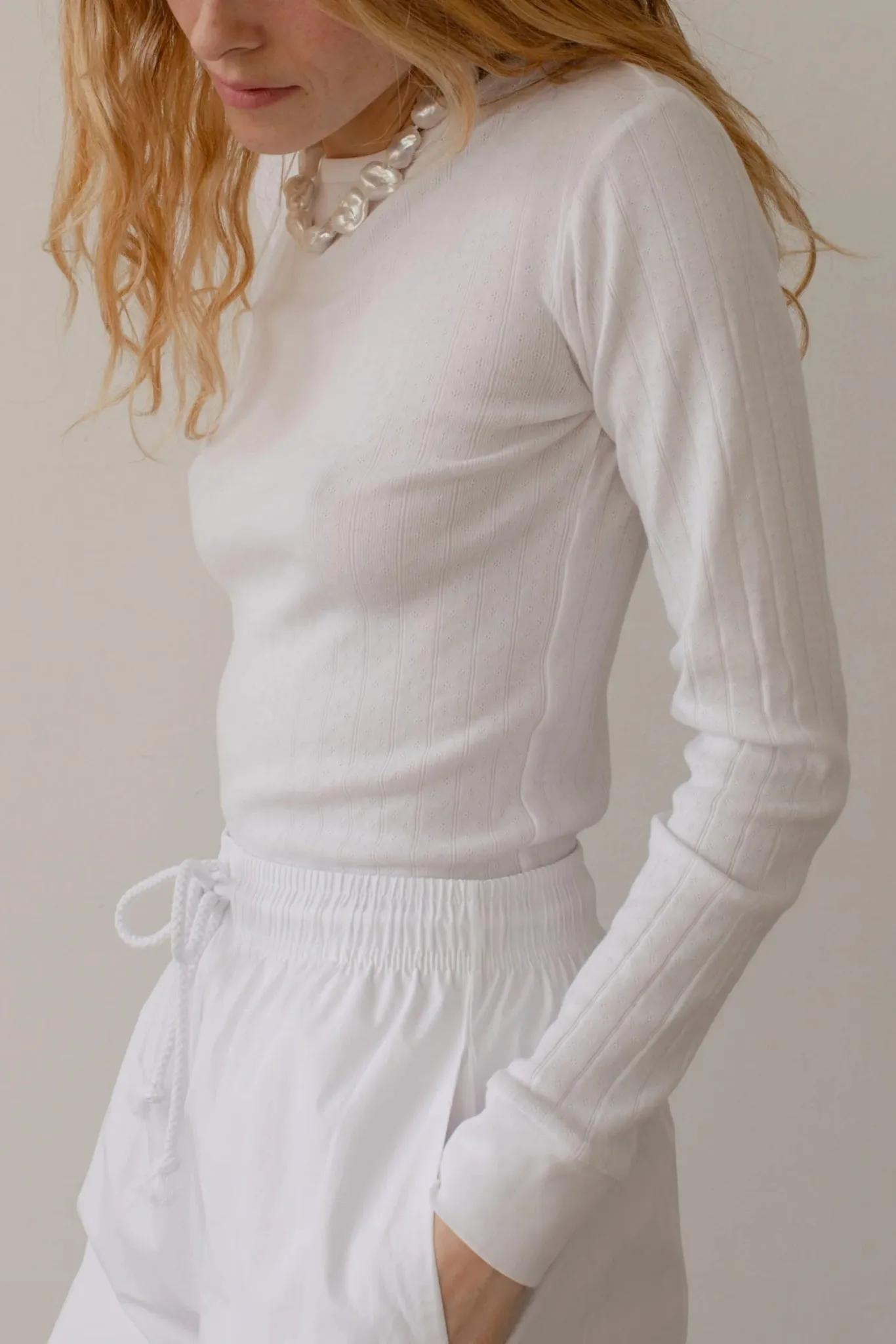 Donni - Powder Pointelle Long Sleeve