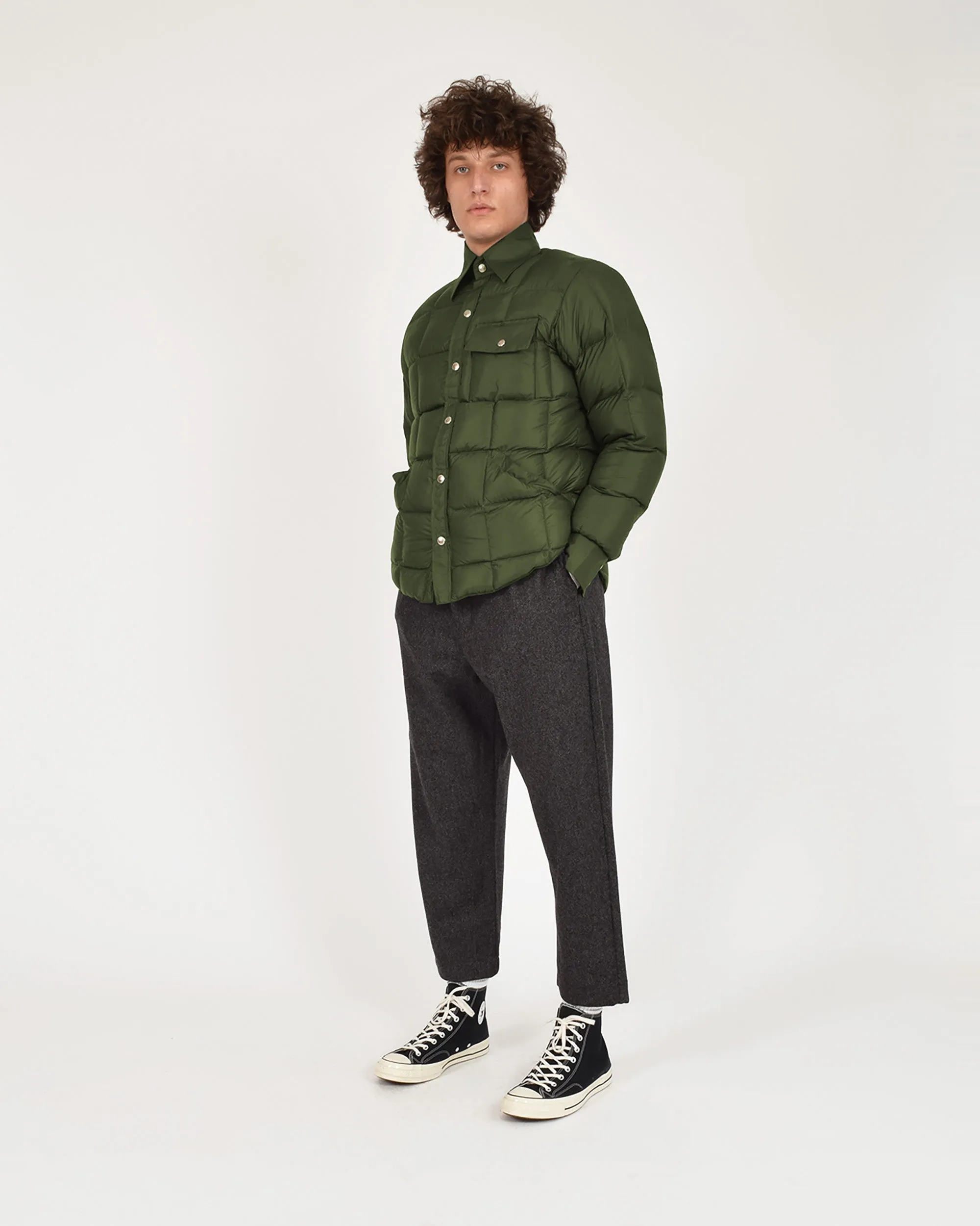 Down Shirt - Streakfree Nylon - Olive (Final Sale)