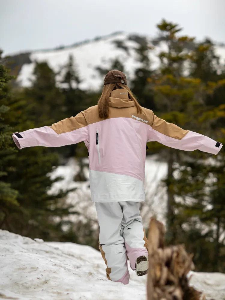 Drysnow Pink Patchwork 3L Ski Pants - Unisex