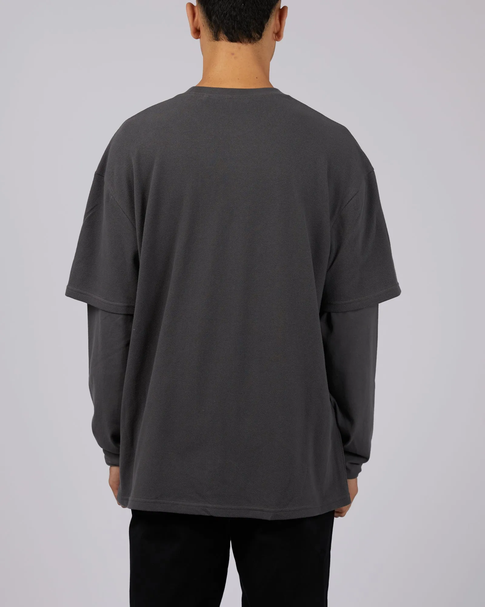 Dual Long Sleeve Tee Charcoal