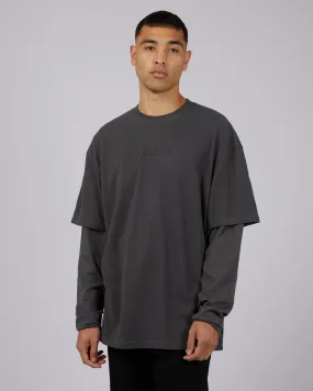 Dual Long Sleeve Tee Charcoal