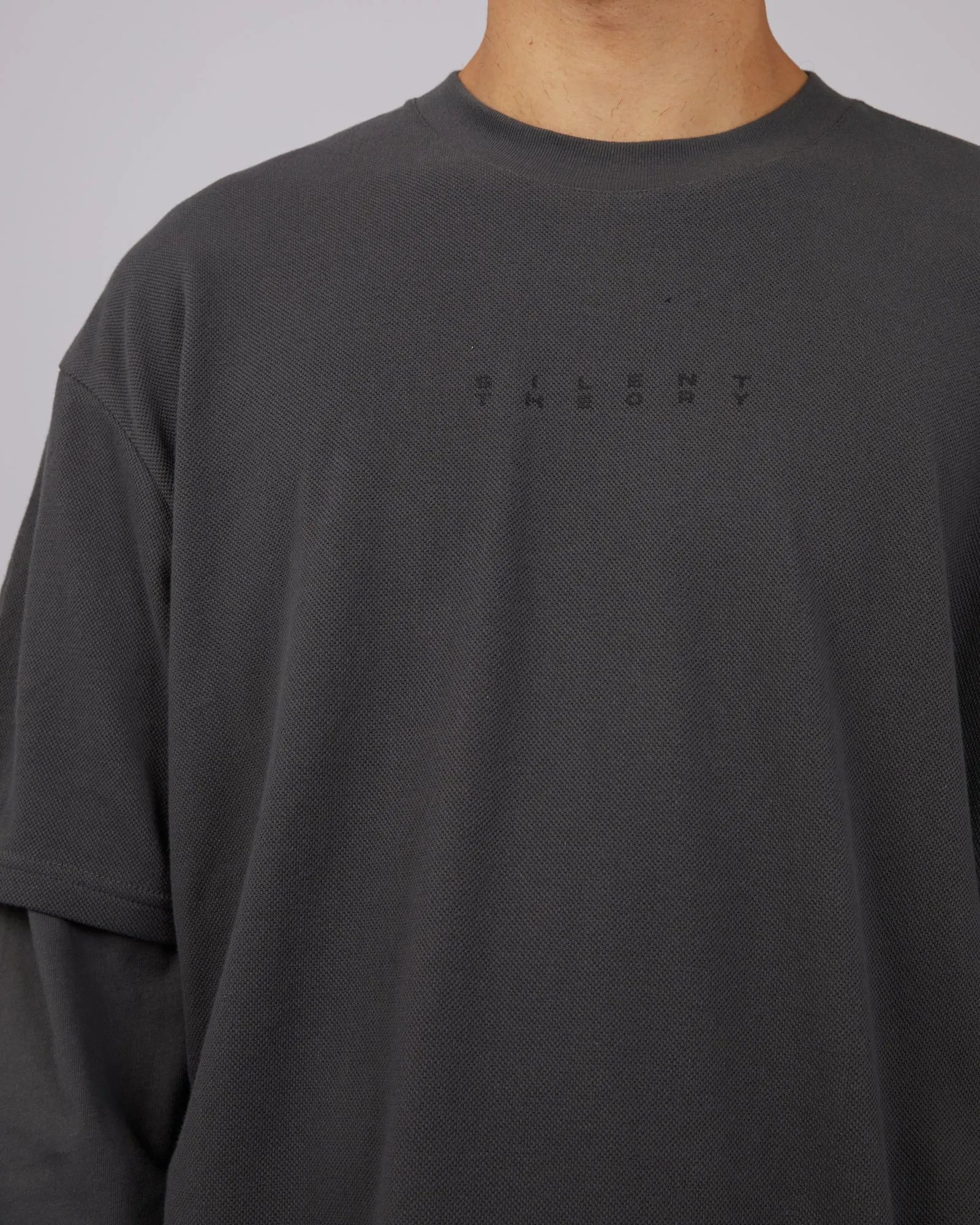 Dual Long Sleeve Tee Charcoal