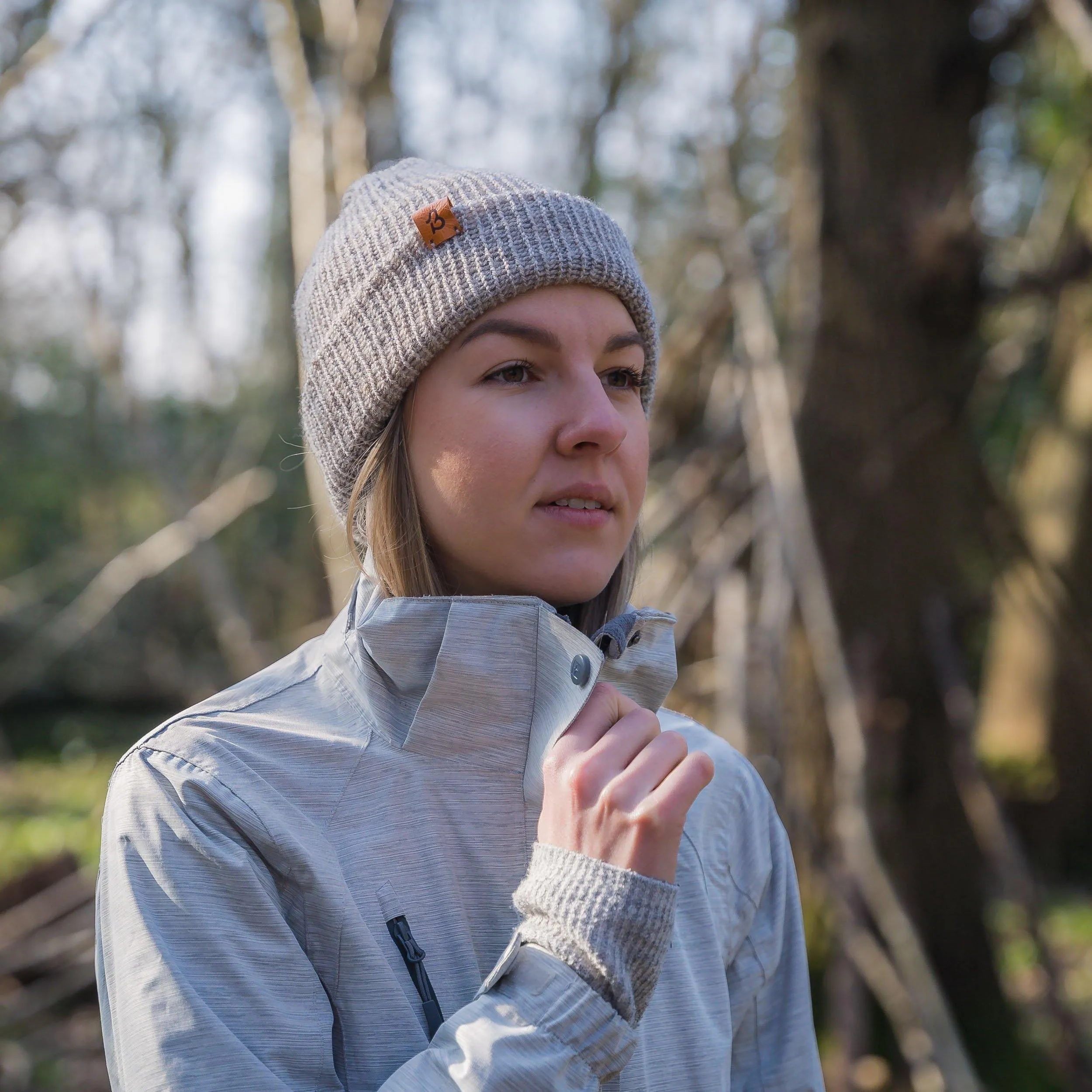 Dusty Pink Wooly Beanie Hat