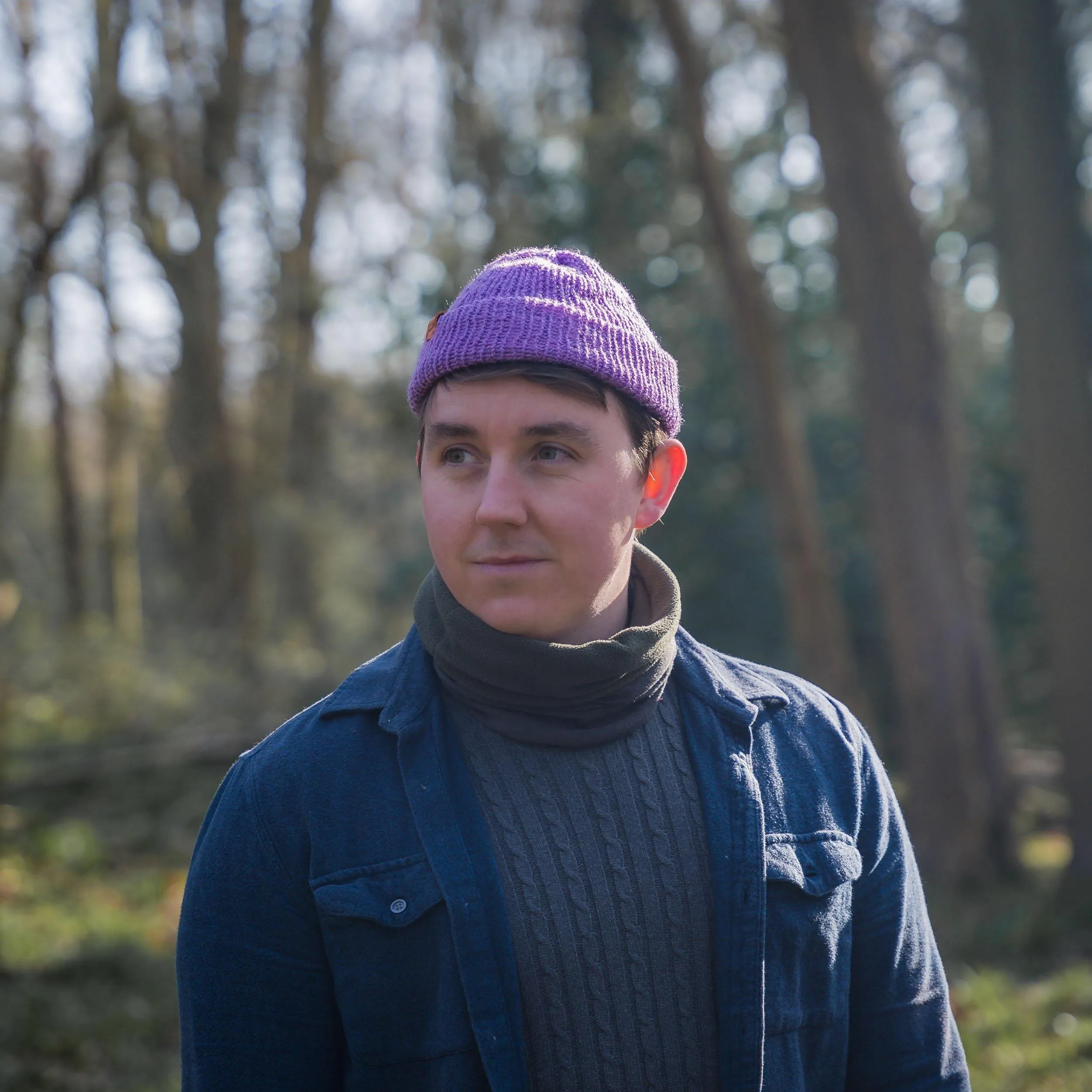 Dusty Pink Wooly Beanie Hat