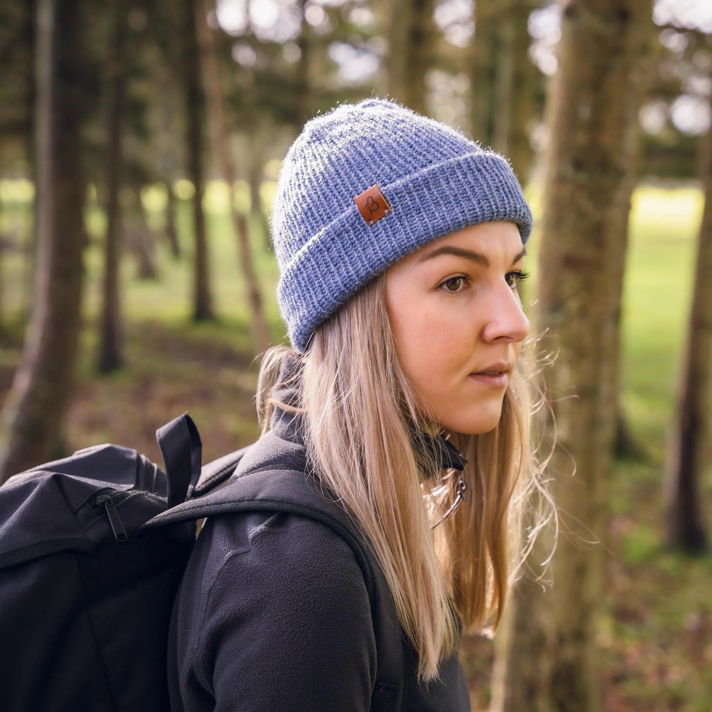 Dusty Pink Wooly Beanie Hat