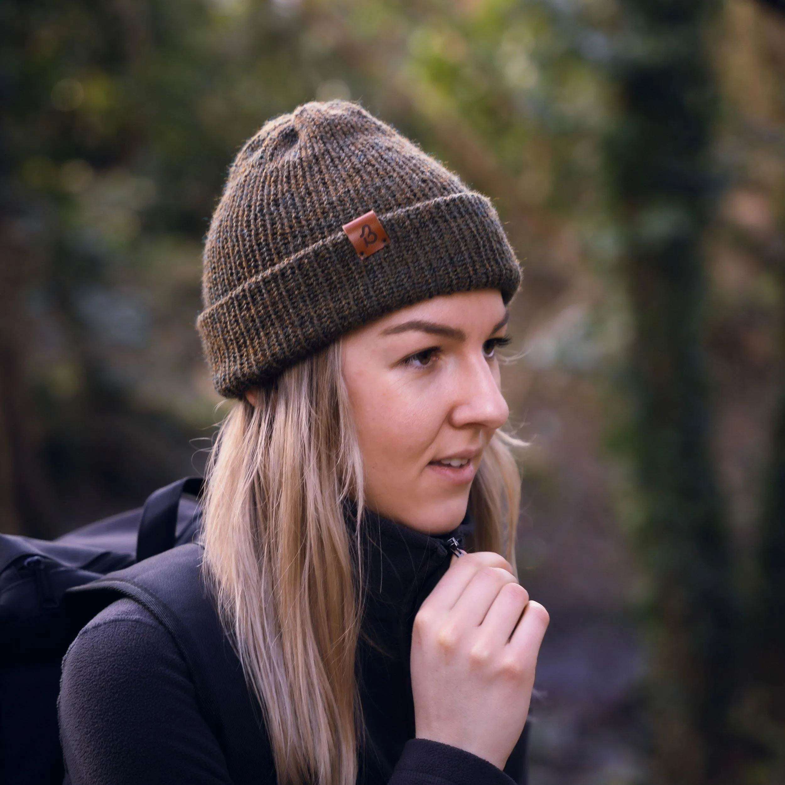 Dusty Pink Wooly Beanie Hat