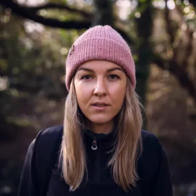 Dusty Pink Wooly Beanie Hat