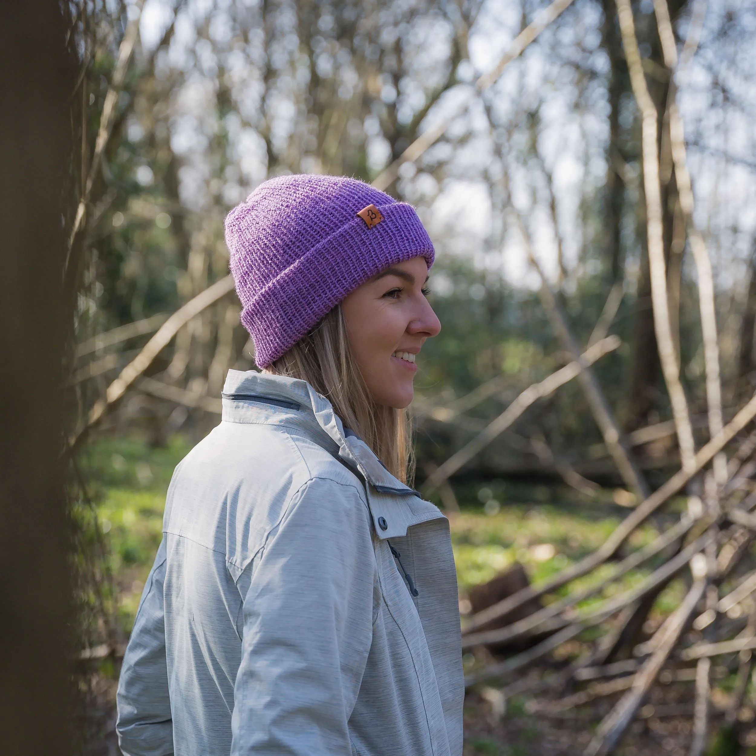 Dusty Pink Wooly Beanie Hat