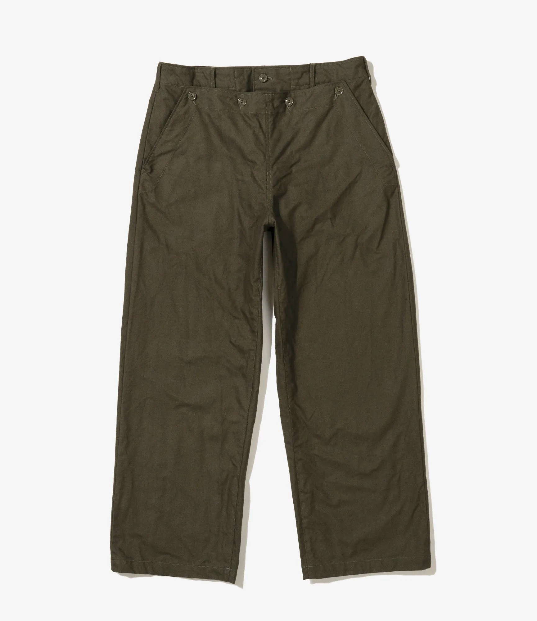 Engineered Garments Sailor Pant - Olive Cotton Brushed