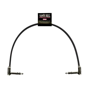 Ernie Ball 12 Flat Ribbon Stereo Patch Cable Black Single