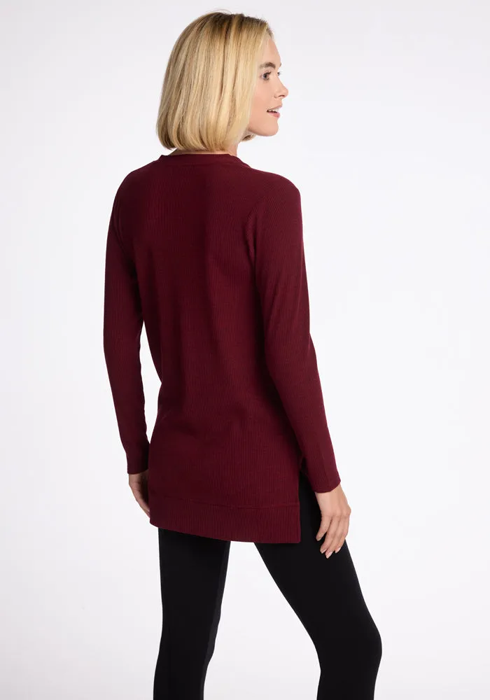 Evie Tunic - Cranberry Melange