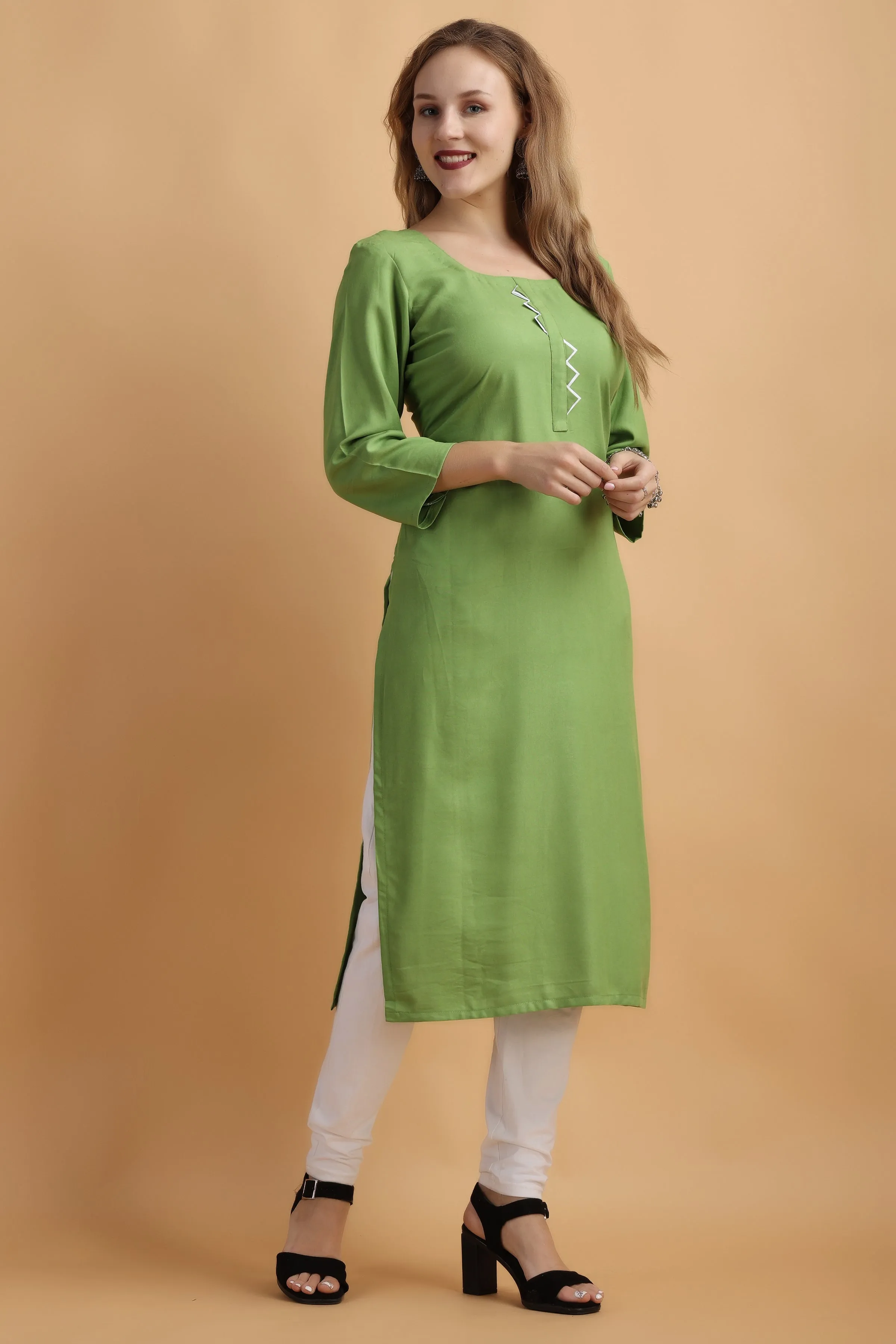 Exotic Green Rayon Kurta