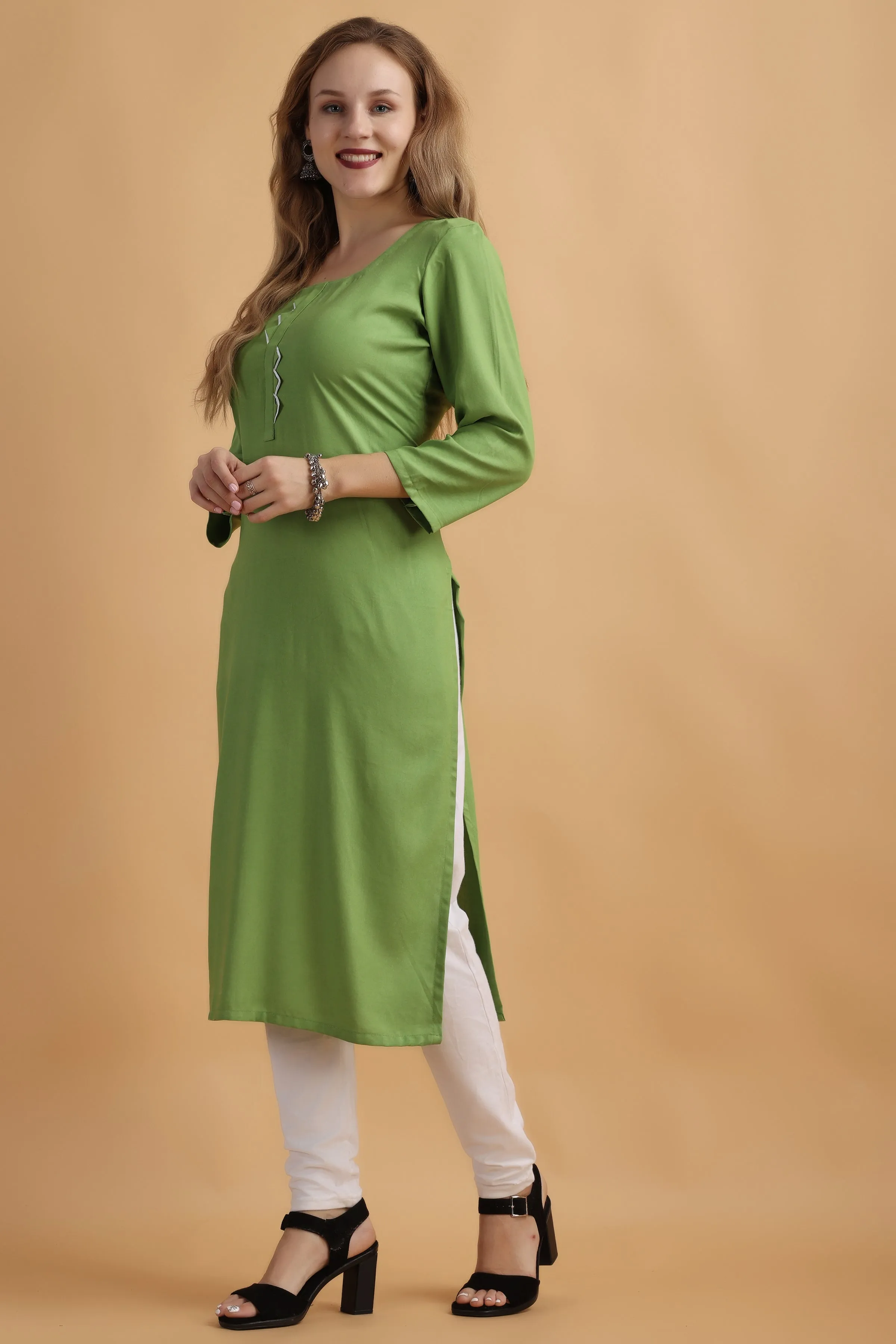 Exotic Green Rayon Kurta