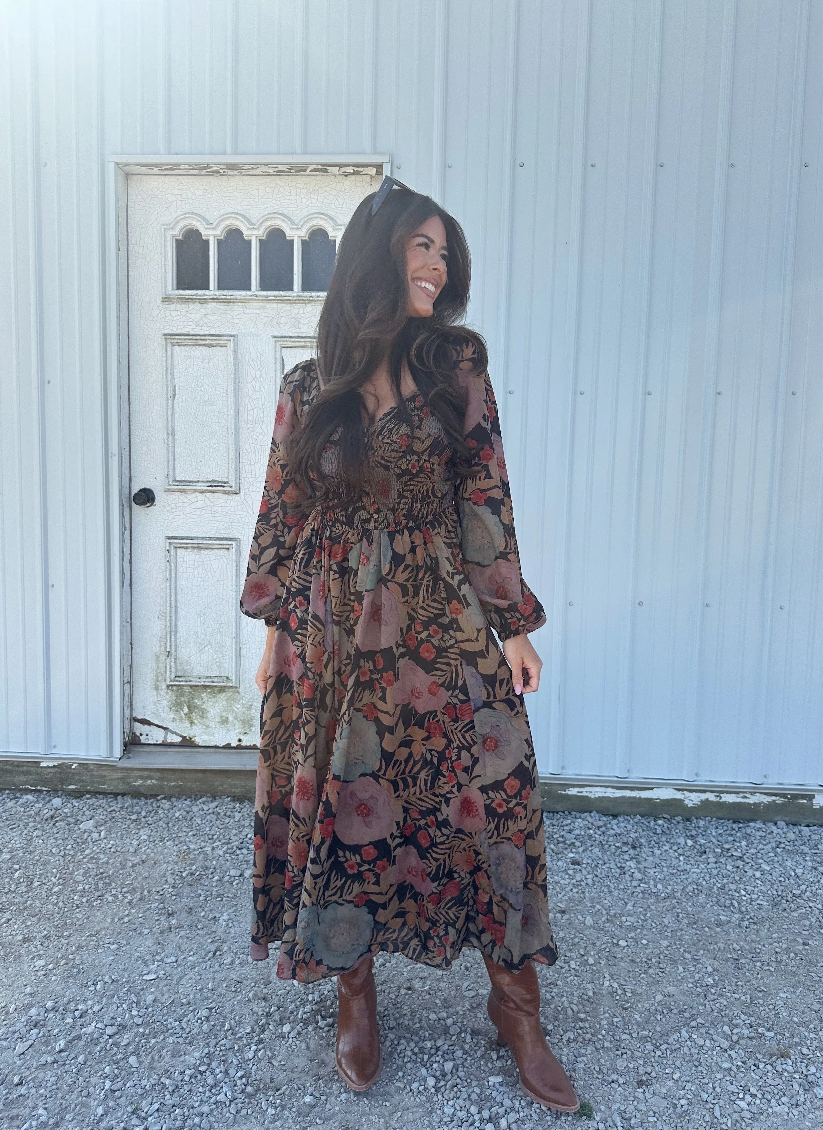 Fall Blooms Maxi Dress