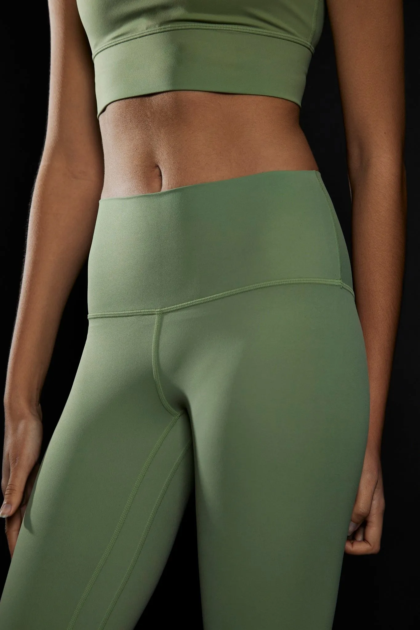 Fern Green High Waisted Gym Leggings