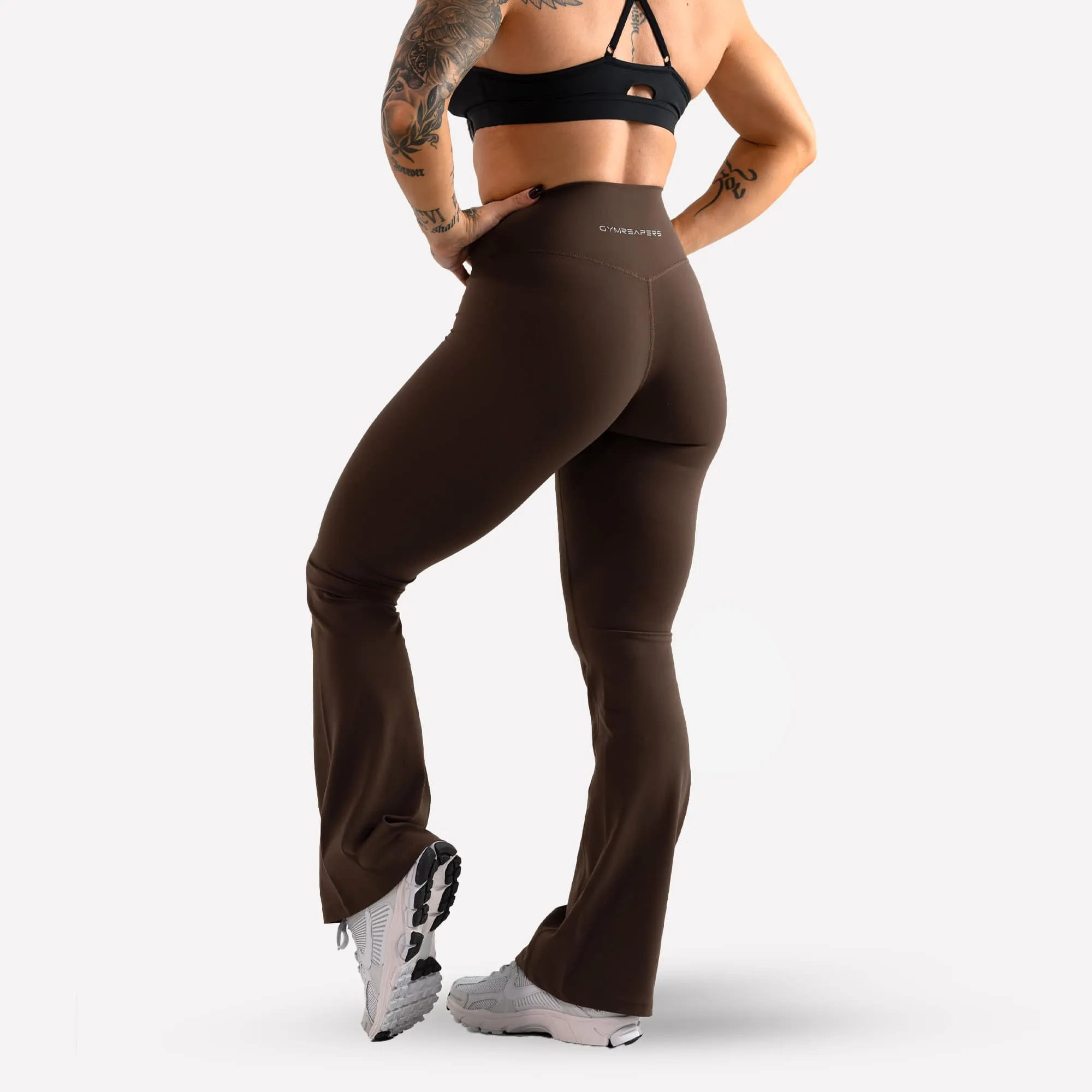 Flare Leggings - Brown