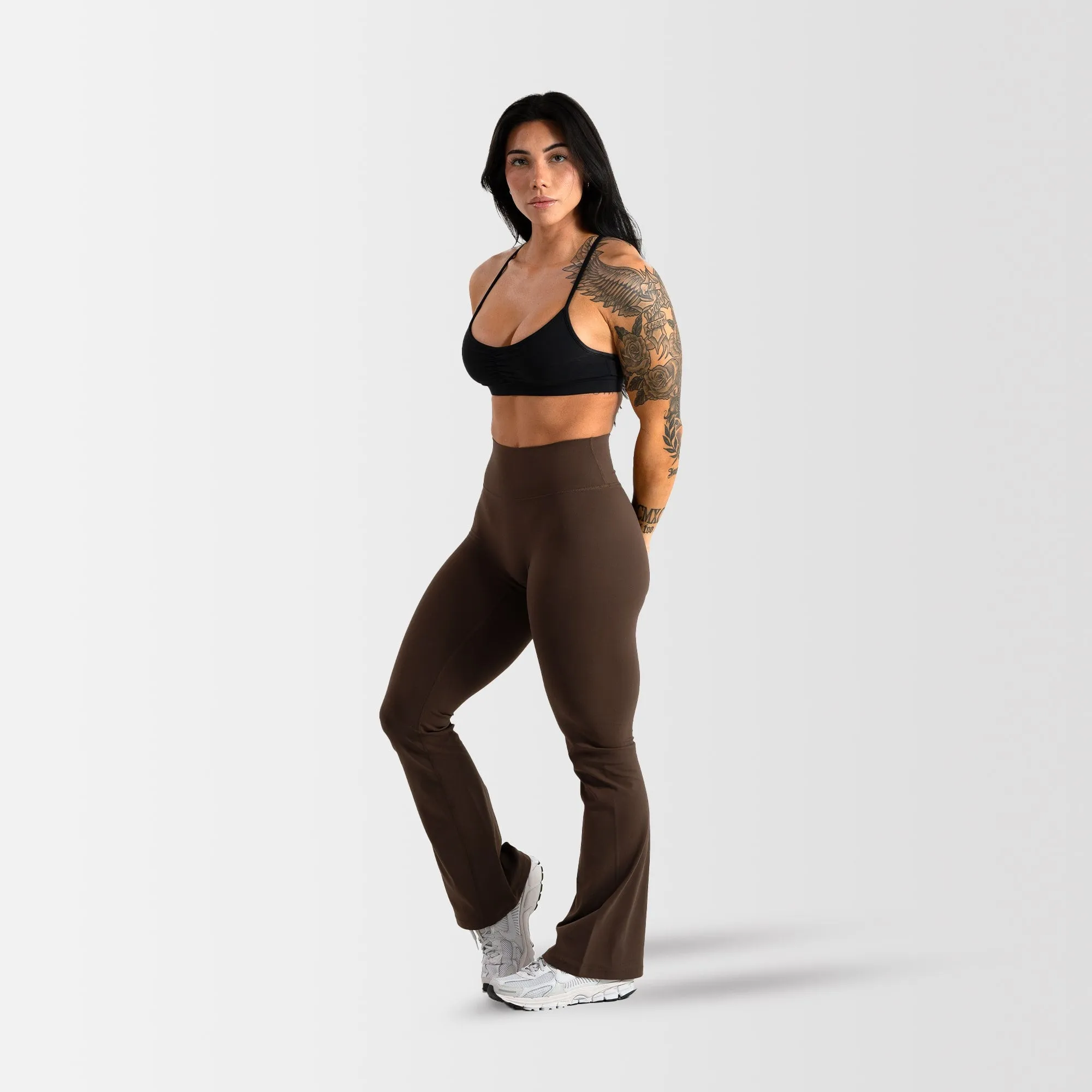 Flare Leggings - Brown