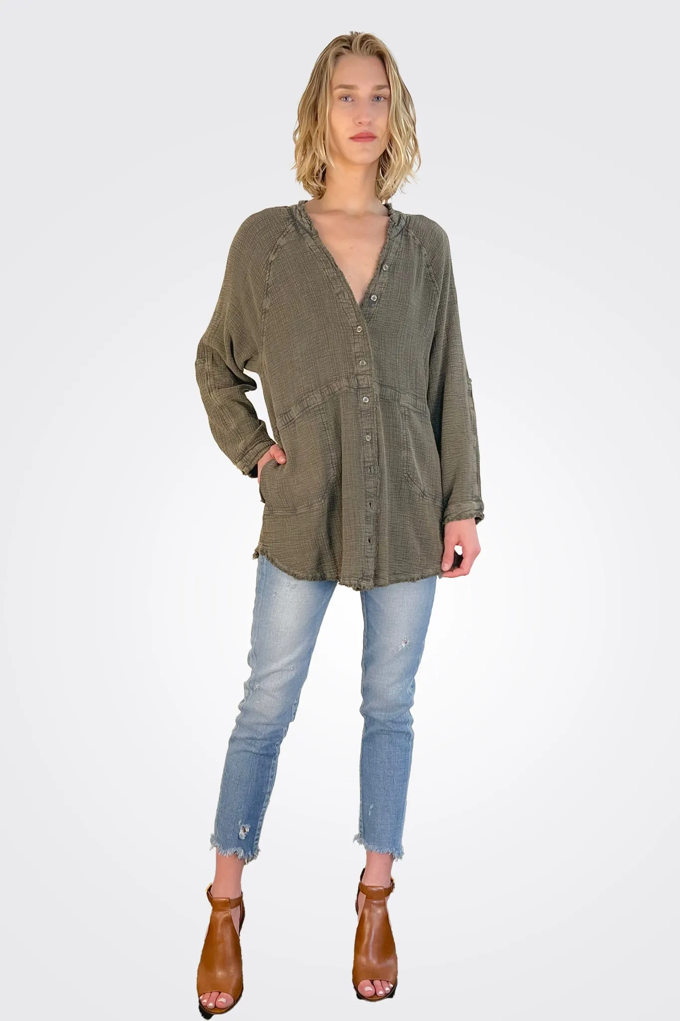 Fleur Tunic - Army Green