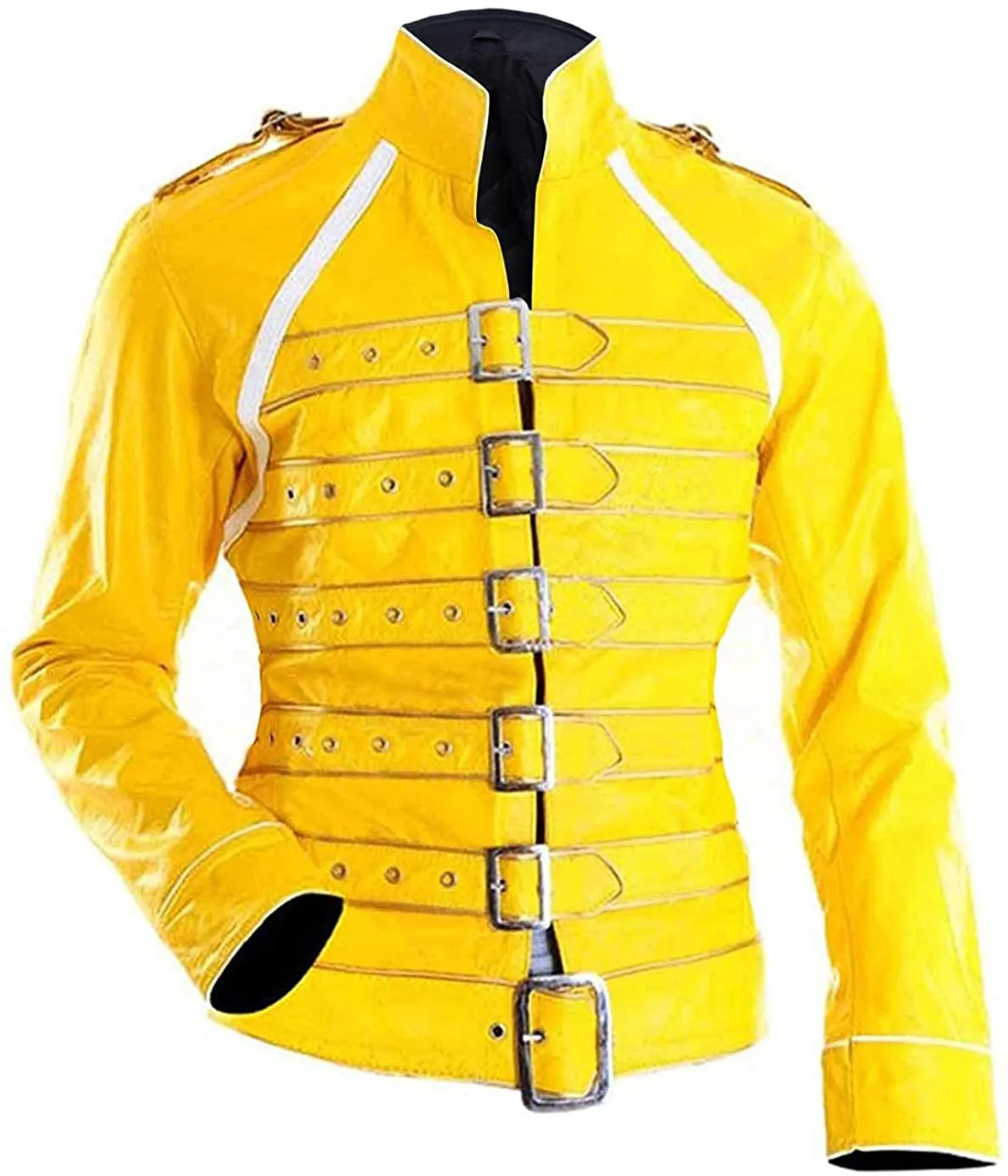 Freddie Mercury Concert Yellow Women Leather Jacket