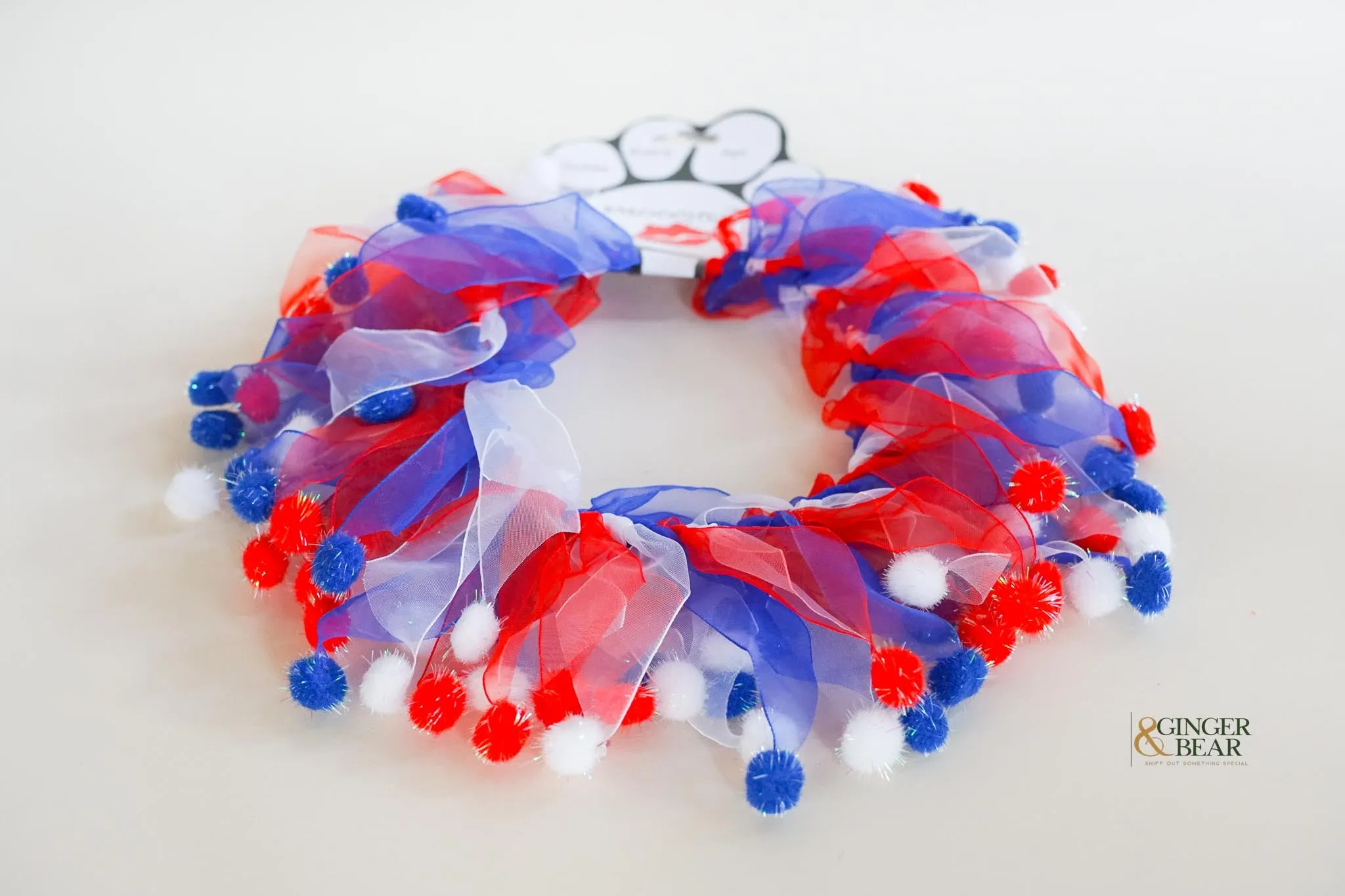 Fun Dog Neckwear, Red White Blue Fuzzy Smoocher