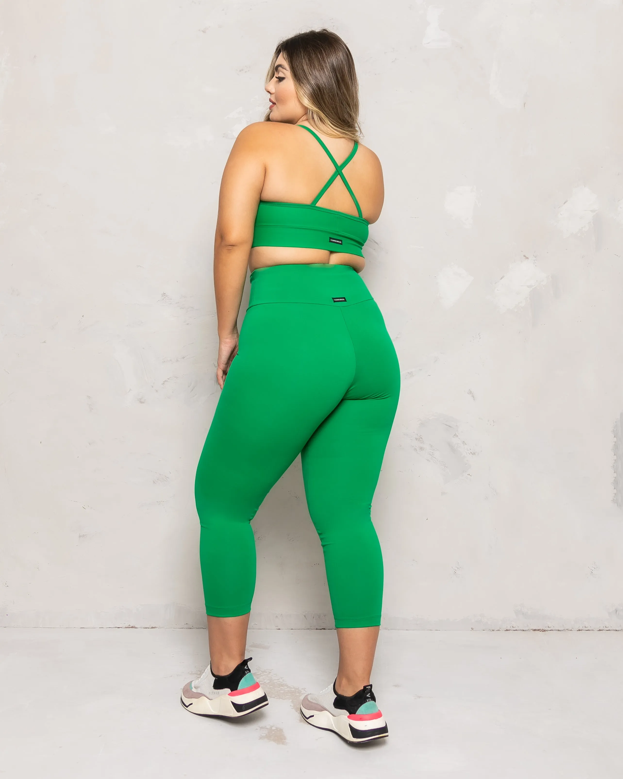 Green High Rise 7/8 Compressive Leggings