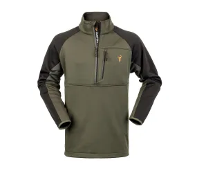 Hunters Element Zenith Long Sleeve Top with 1/2 Zip: Green