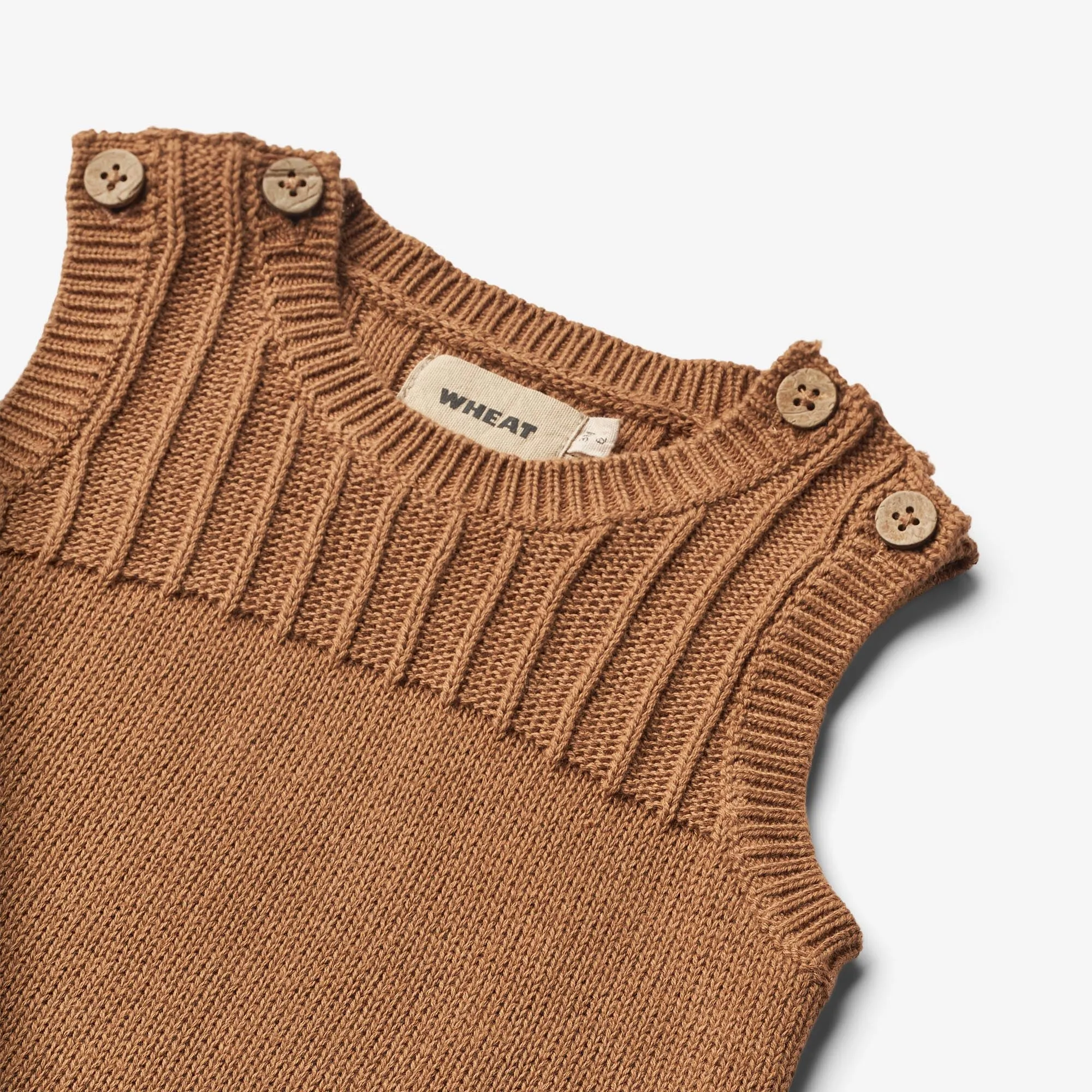 Knit Romper Vigge | Baby - caramel